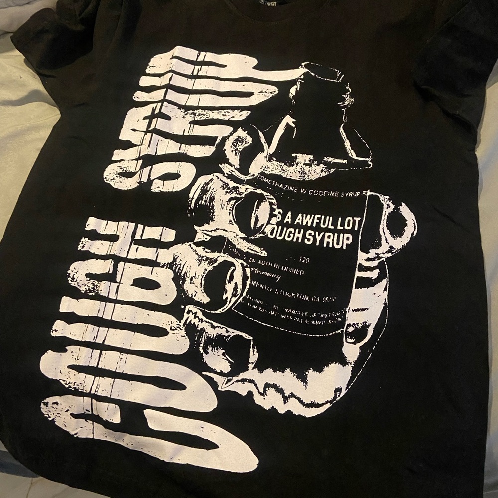 Awful Lot of Cough Syrup Warning Tee